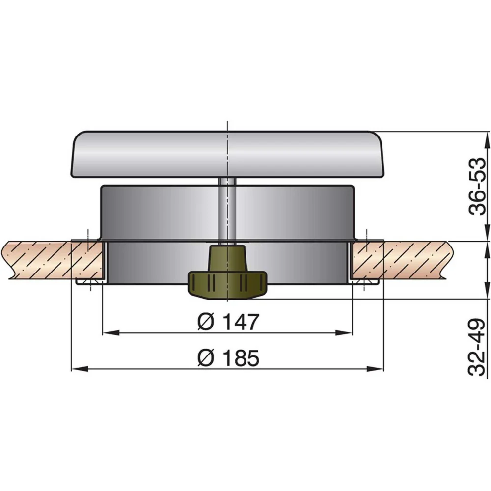 Vetus Stainless Steel Deck Vent Dartagn 1 - 185mm - Image 4