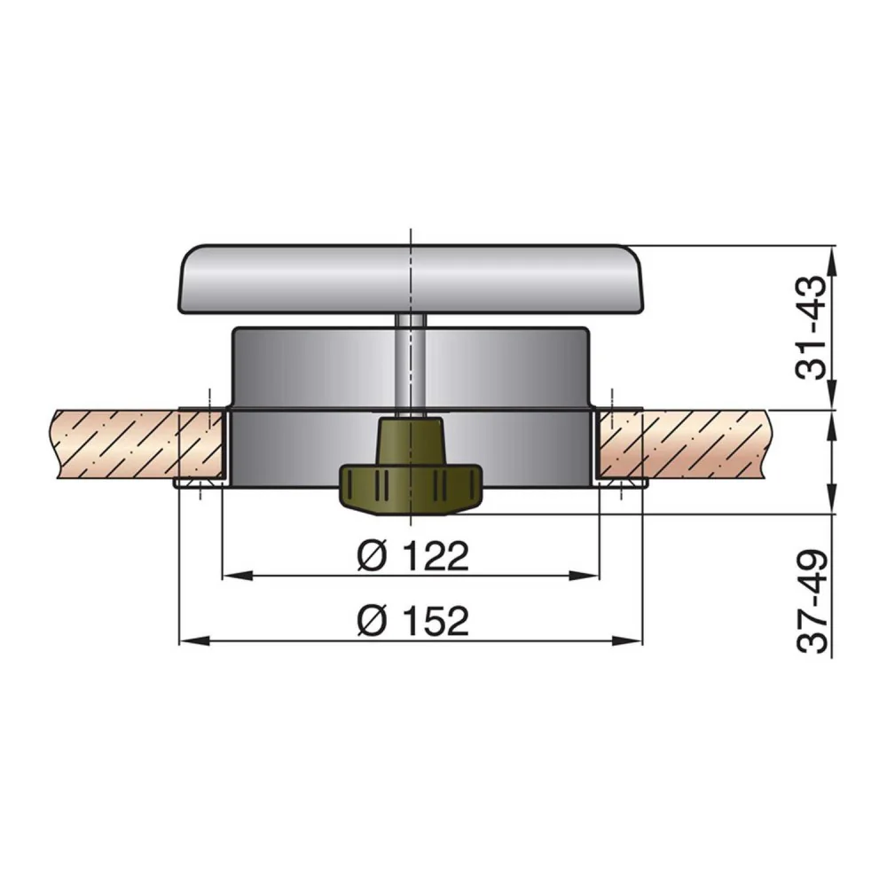 Vetus Stainless Steel Mushroom Deck Vent Athos 1 - 152mm - Image 4