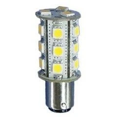 WARM White LED bayonet bulb BA15s SCC 10-30V with single contact point