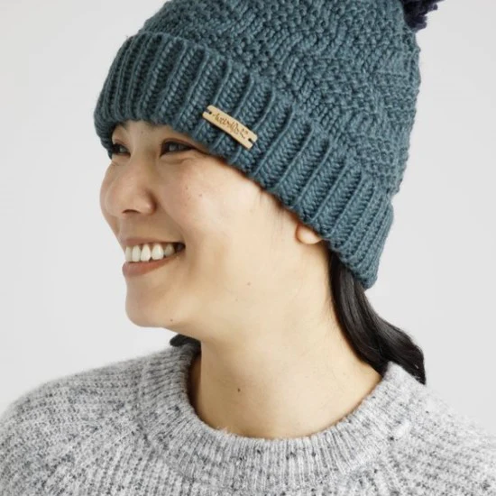 Weird Fish Aliza Eco Textured Bobble Hat - Image 6