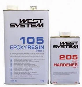West Systems Epoxy Resin with Fast Hardener 105-205a, 1.2Kg Pack